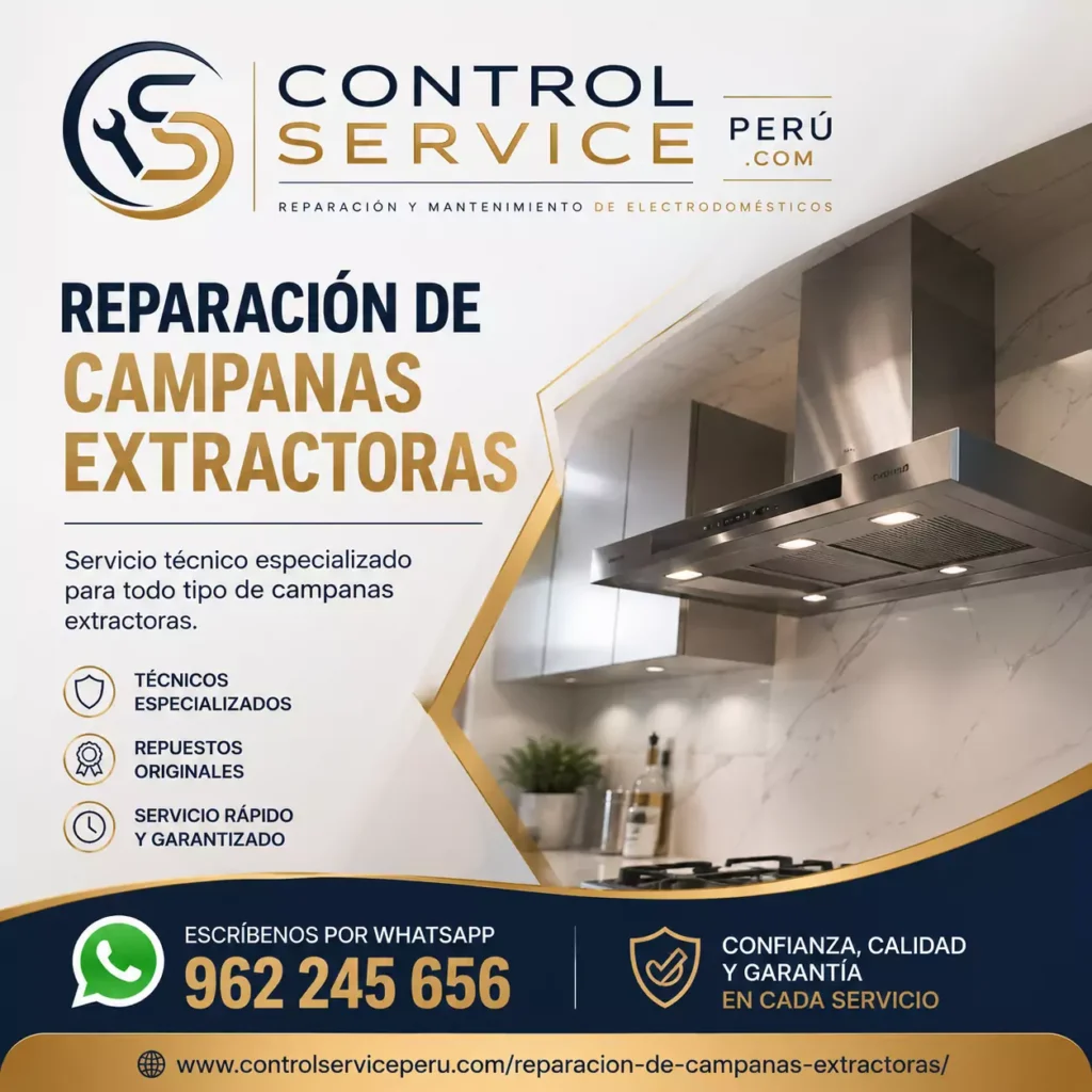 Servicio técnico especializado en reparación de campanas extractoras modernas