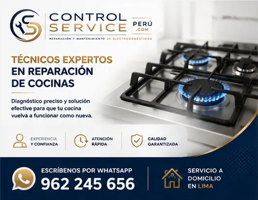 Control Service Perú Especialistas en reparación de cocinas en Lima.