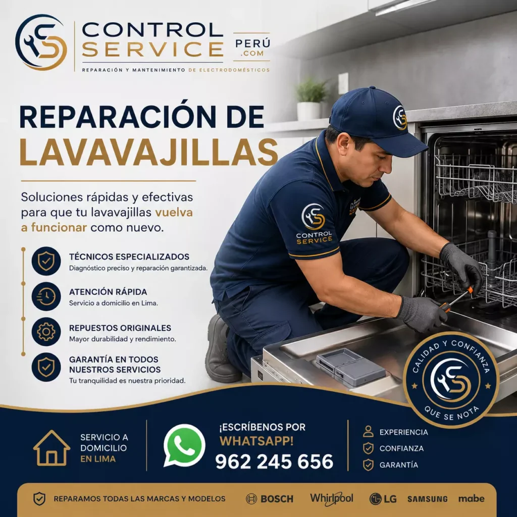técnicos especializados en reparación y mantenimiento de lavavajillas