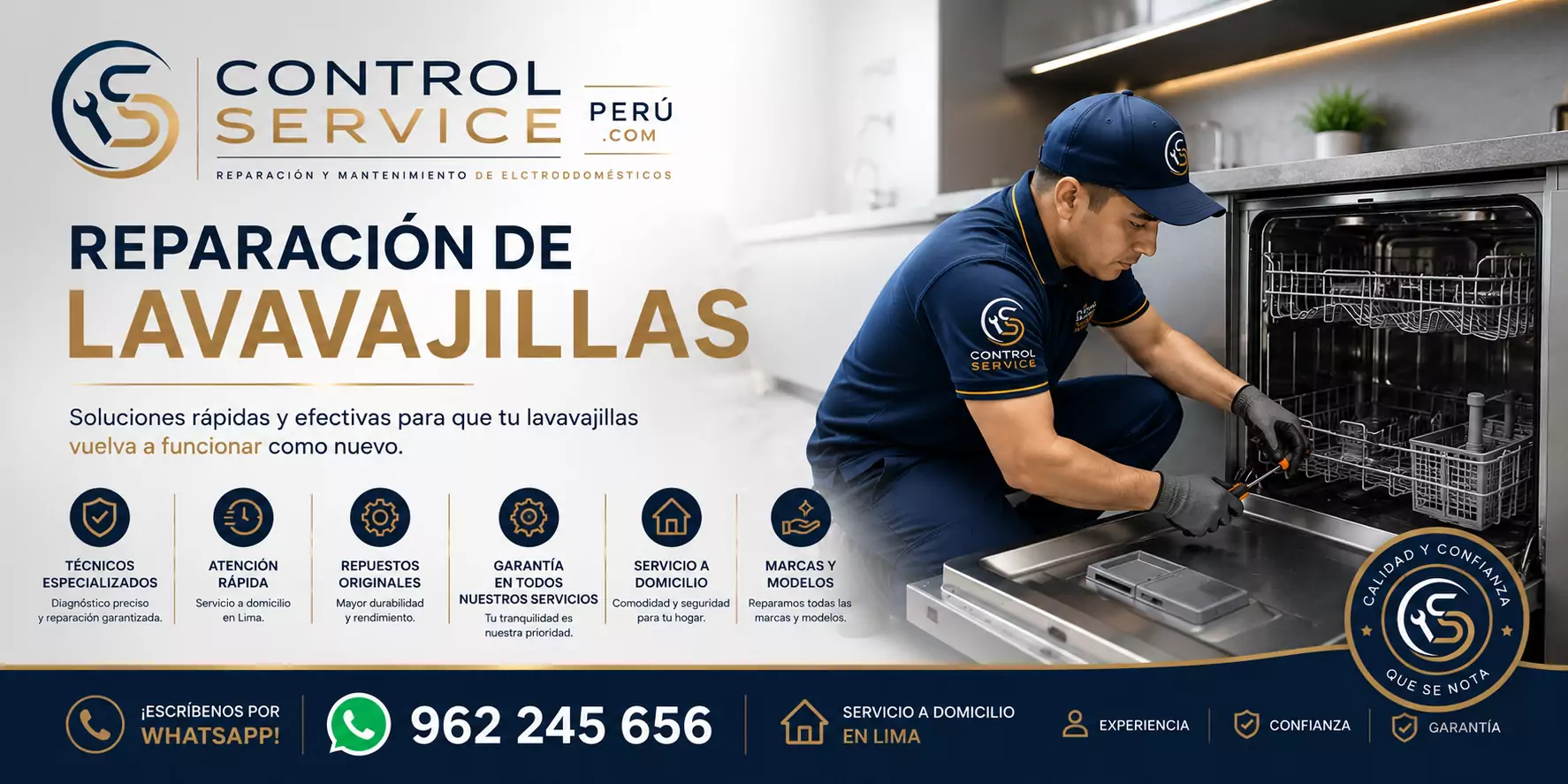 Servicio técnico especializado en lavavajillas de todas las marcas