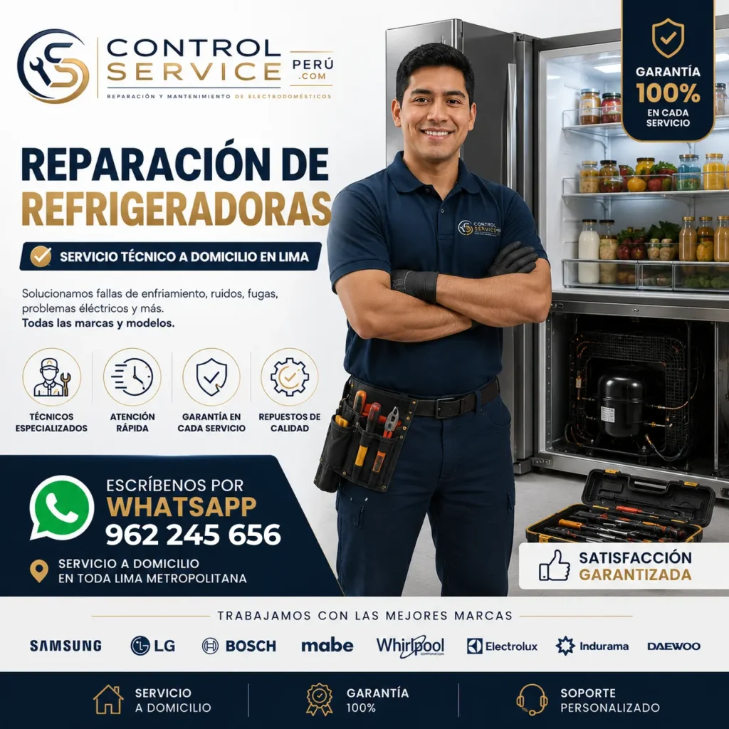 Servicio técnico profesional de refrigeradoras con garantía y atención rápida en Lima