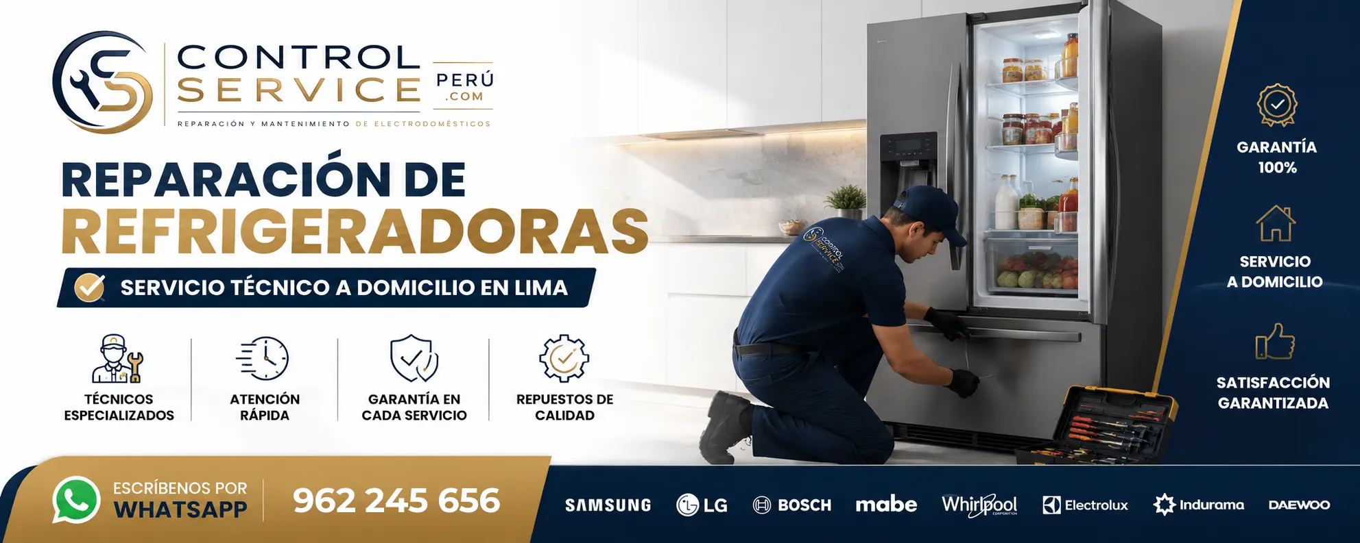 servicio técnico confiable, rápido y profesional para la reparación de refrigeradoras en Lima