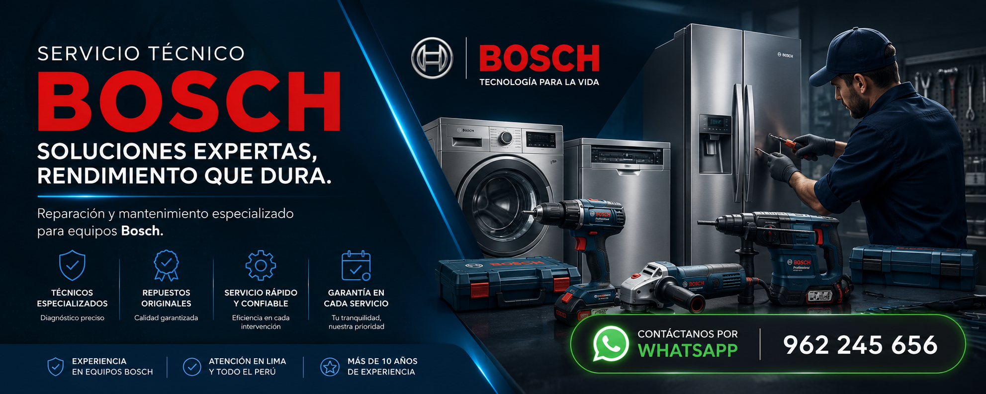 Técnico especializado en electrodomésticos Bosch con atención personalizada