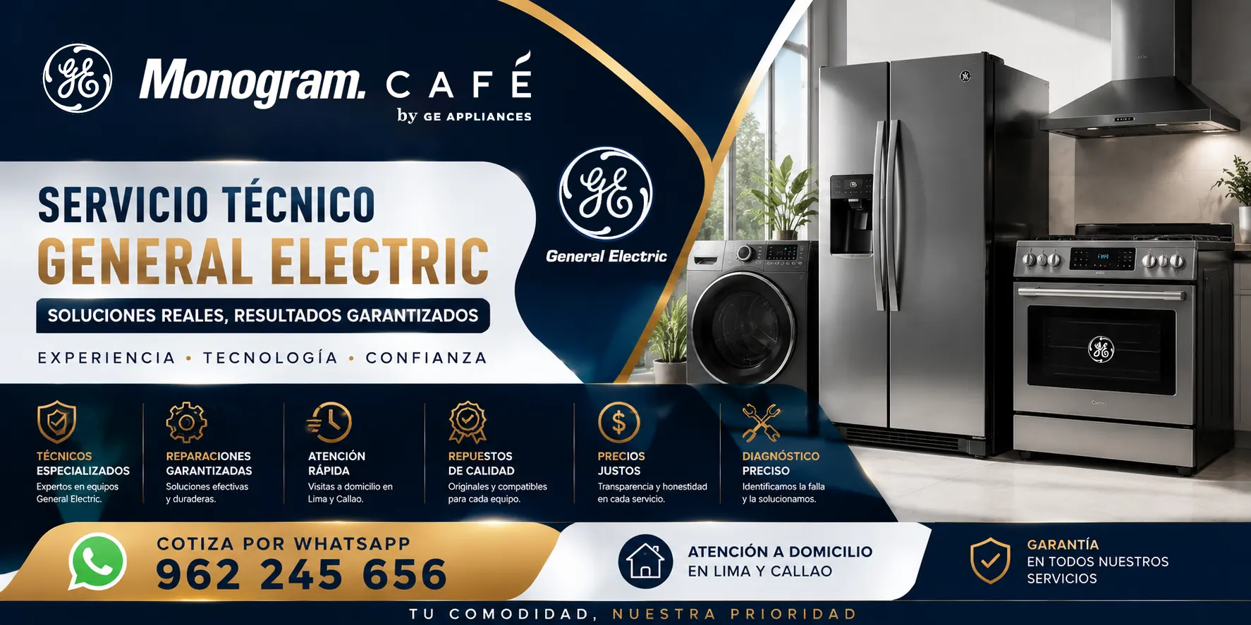 Servicio técnico de electrodomésticos en Lima con atención rápida y técnicos especializados de Control Service Perú.