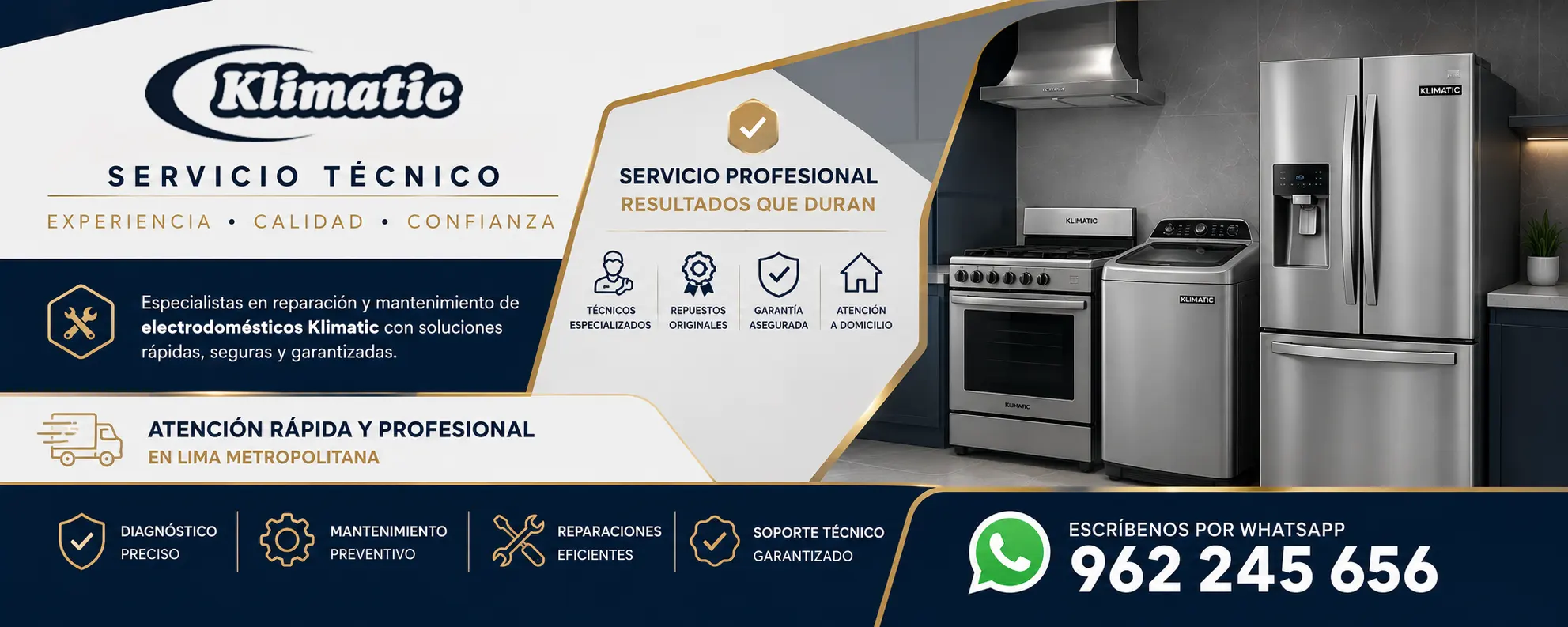 Servicio técnico profesional para electrodomésticos Klimatic