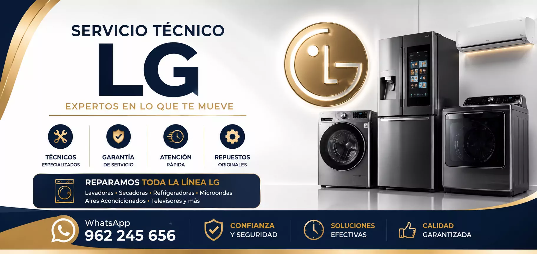 Servicio técnico para electrodomésticos LG con atención rápida en Lima