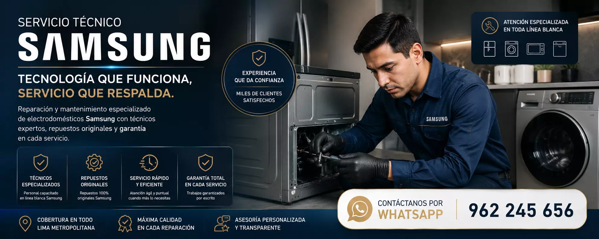 Reparación de refrigeradoras Samsung Digital Inverter con diagnóstico técnico y garantía.