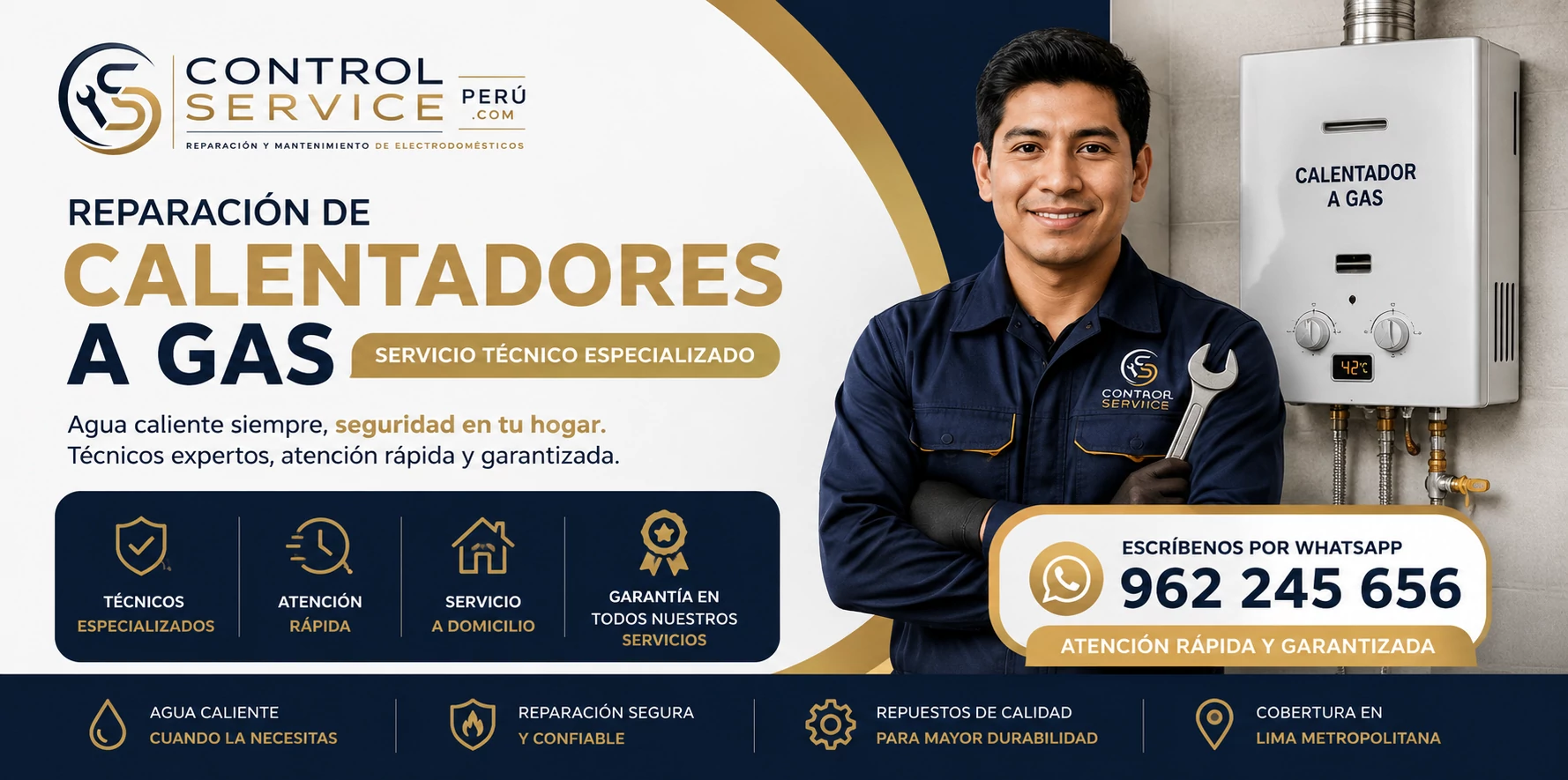 Reparación de calentador a gas a domicilio en Lima