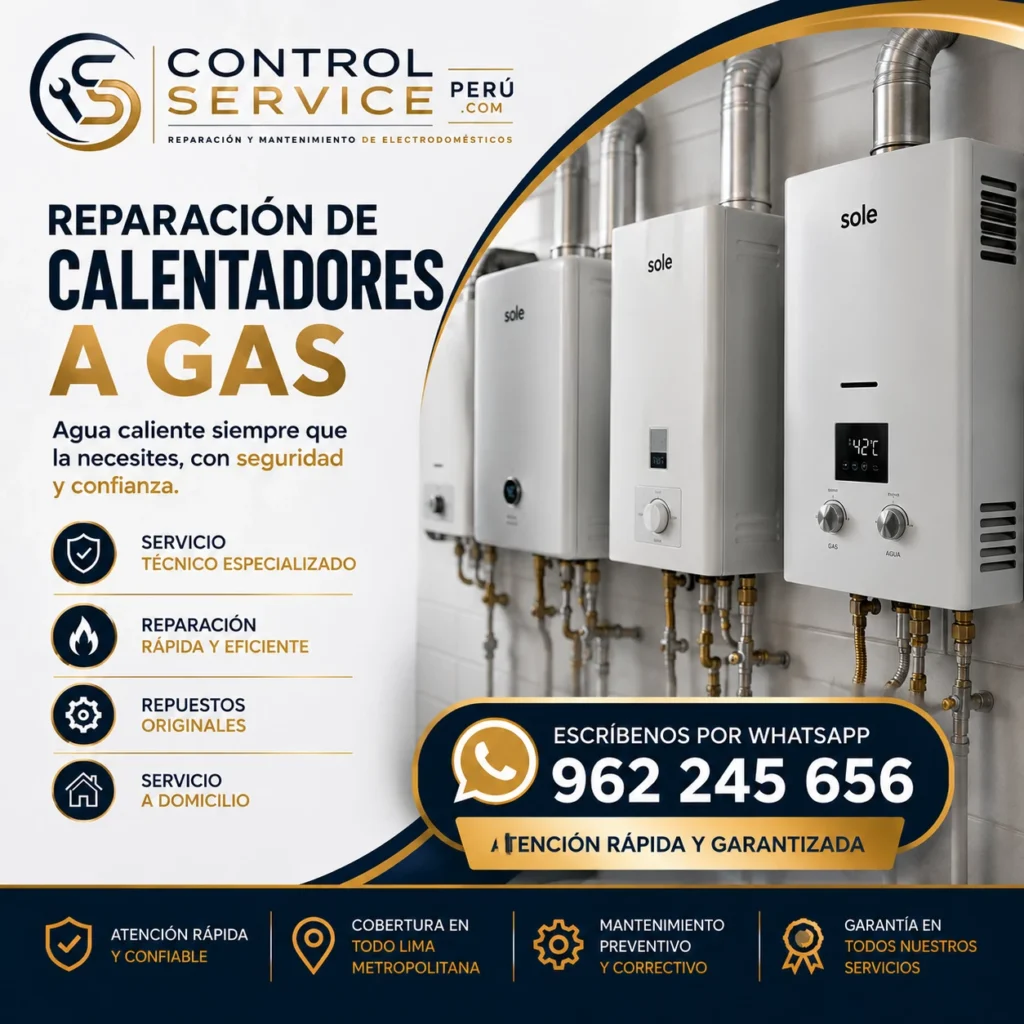 Control Service Perú reparación de calentadores a gas