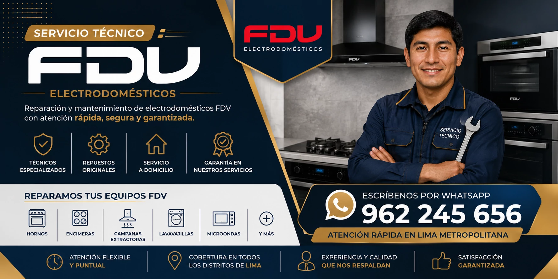 Servicio técnico FDV en Lima para reparación de electrodomésticos
