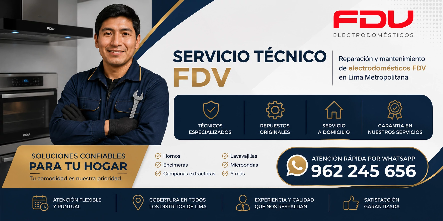 Servicio técnico y reparación de electrodomésticos FDV