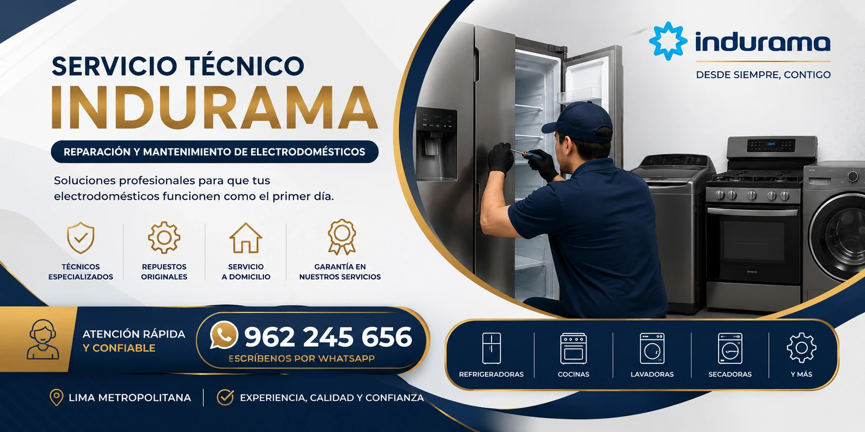 Servicio técnico Indurama especializado en Lima
