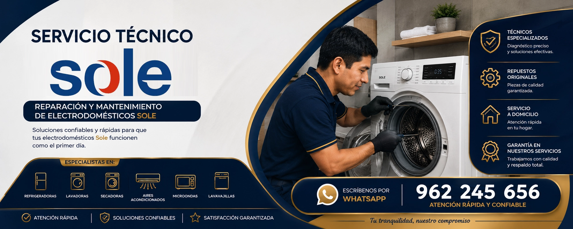 Técnico especializado en reparación de equipos Sole
