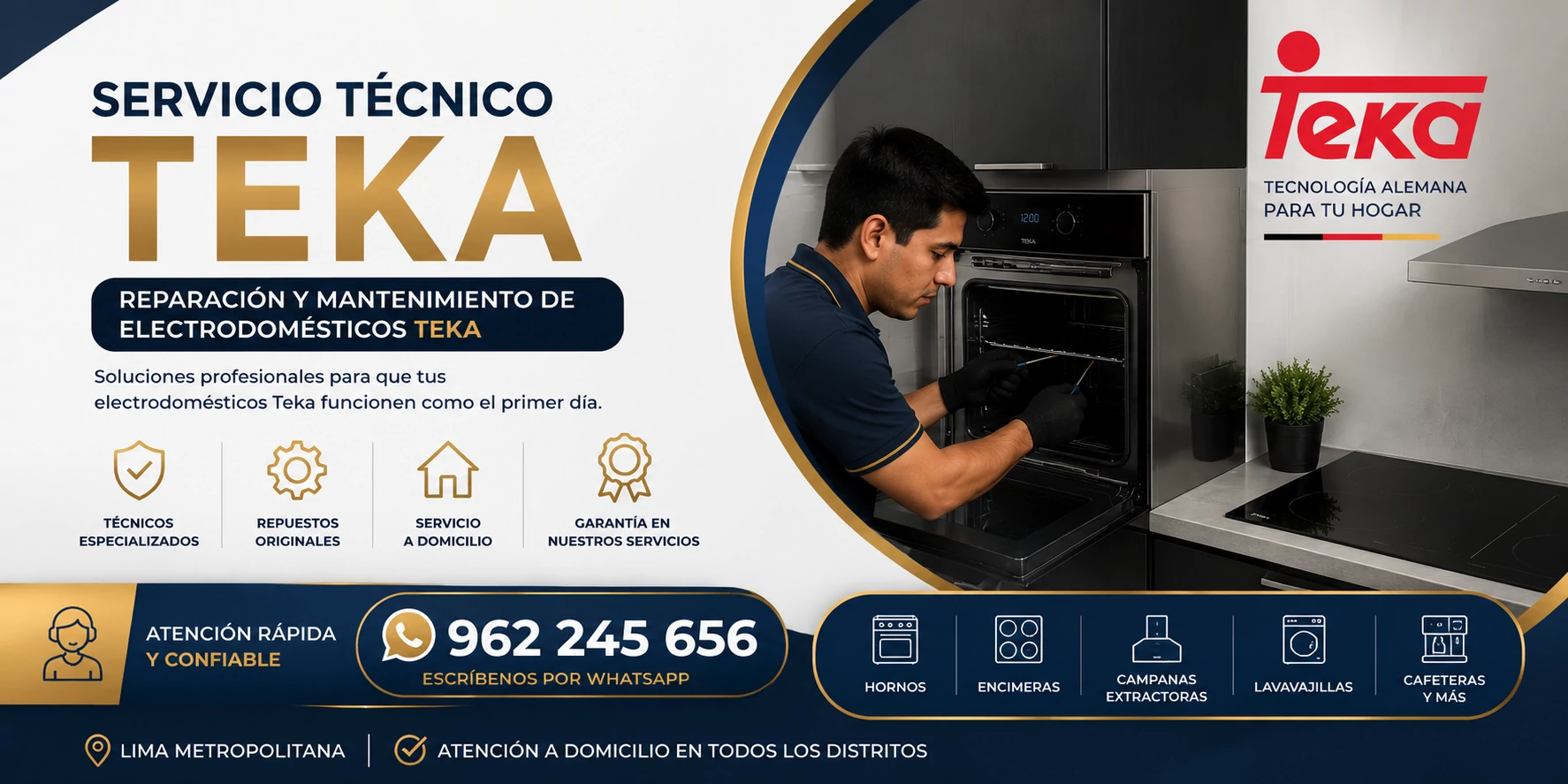 Servicio técnico Teka en Lima para reparación de electrodomésticos