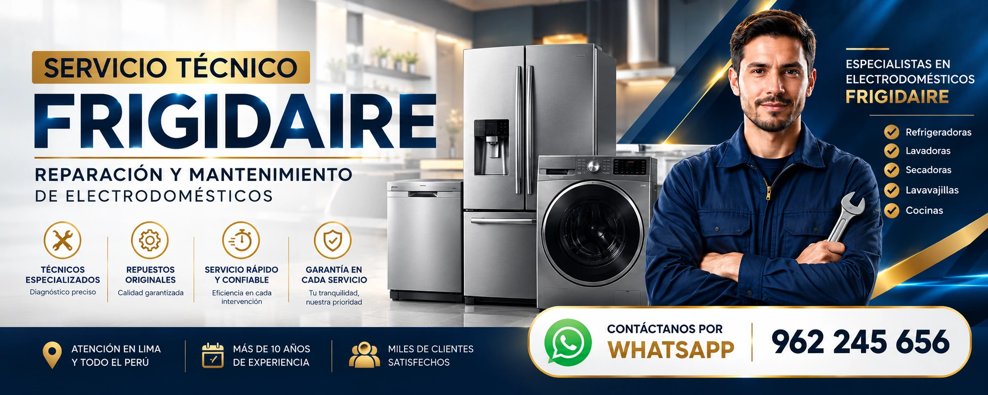 Servicio técnico de electrodomésticos en Lima frigidaire